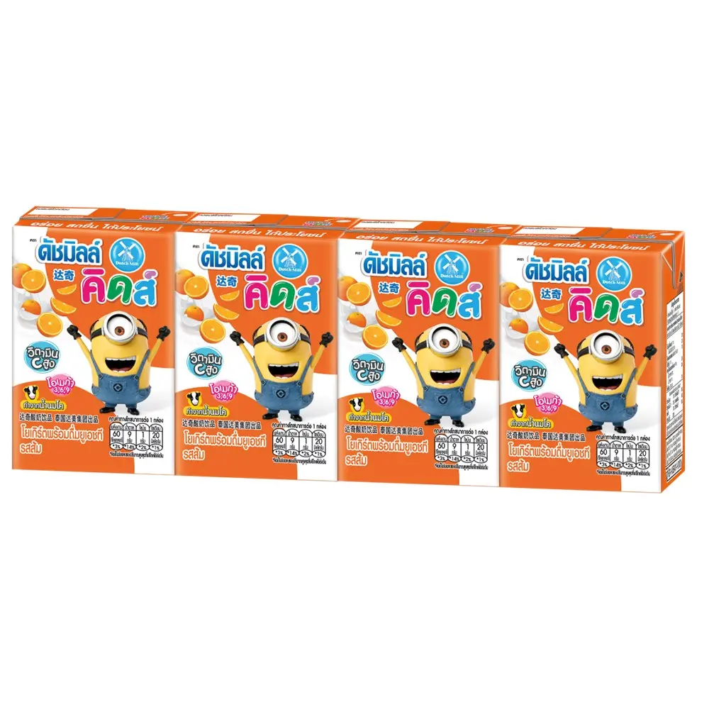 ดัชมิลล์คิดส์นมเปรี้ยวรสส้ม90มล. X4