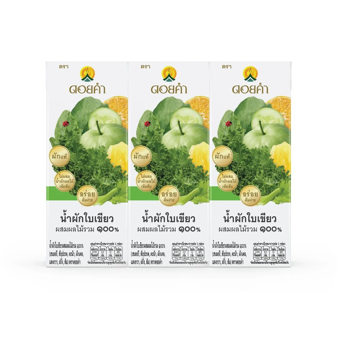 ดอยคำ น้ำผักใบเขียวผสมผลไม้รวม 200 มล. พ.3