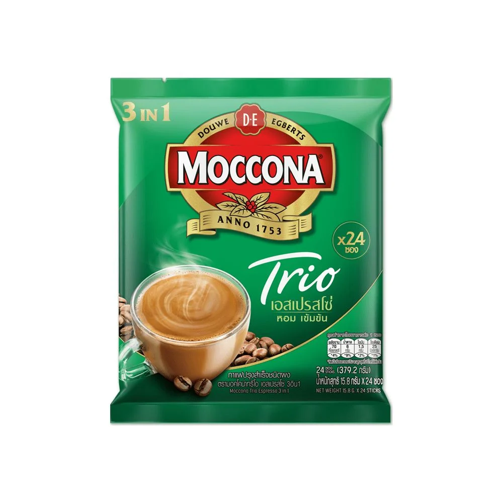 กาแฟมอคโคน่าทรีโอ 3in1 เอสเปรสโซ่ แพ็ก 24 ซอง