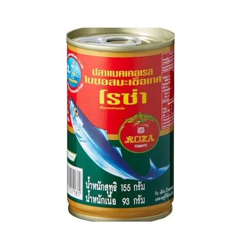 ปลาแมคเคอเรลในซอสมะเขือเทศ ตราโรซ่า 155 กรัม ด.