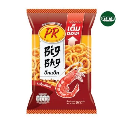 พีอาร์ข้าวเกรียบรสกุ้งสไปซี่ 80ก.
