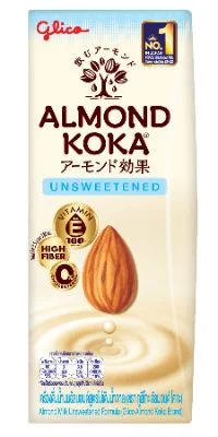 H นมอัลมอนด์กูลิโกะ ไม่เติมน้ำตาล ด. 180 มล.