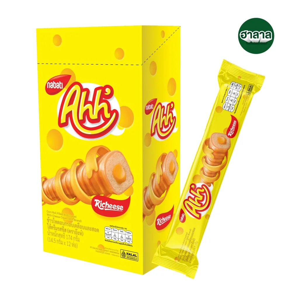 Hอ๊ะห์ข้าวโพดอบกรอบไส้ครีมชีส14.5ก(พ12)