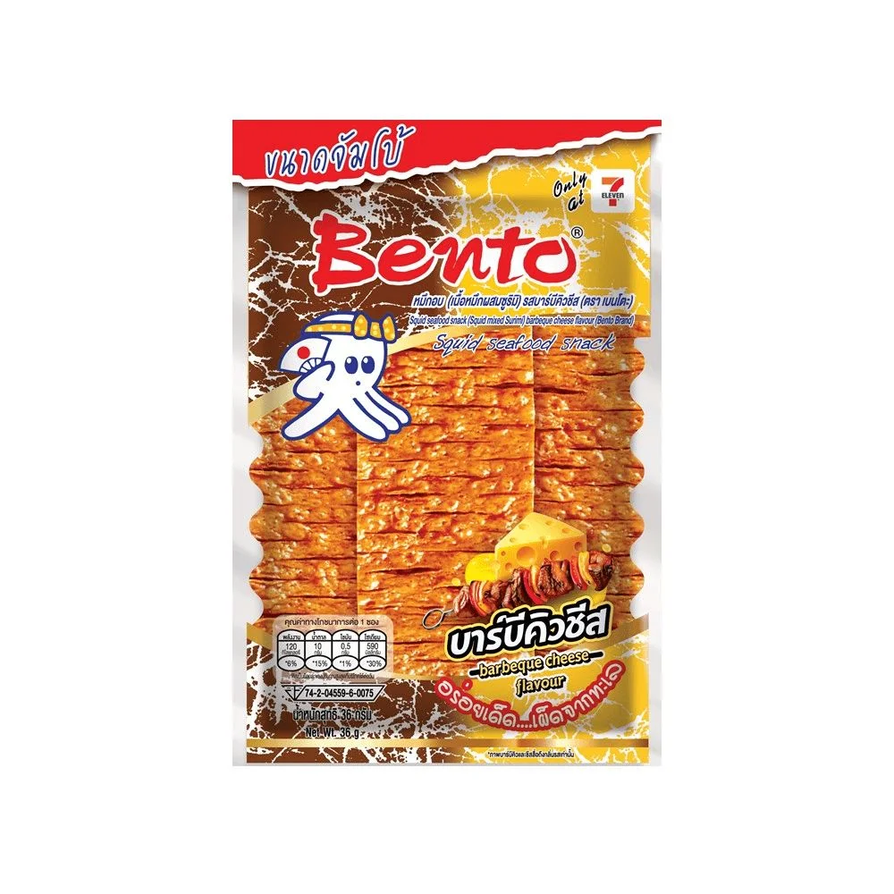 @เบนโตะปลาหมึกอบรสบาร์บีคิวชีส 36ก.