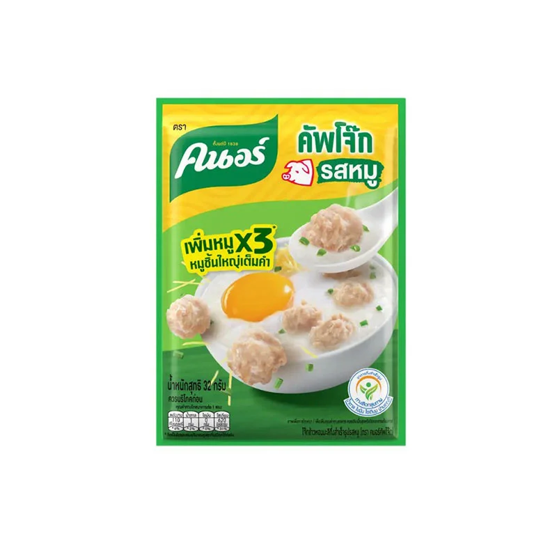 @คนอร์คัพโจ๊กซอง รสหมู 32 กรัม (แพ็ค 3แถม1)