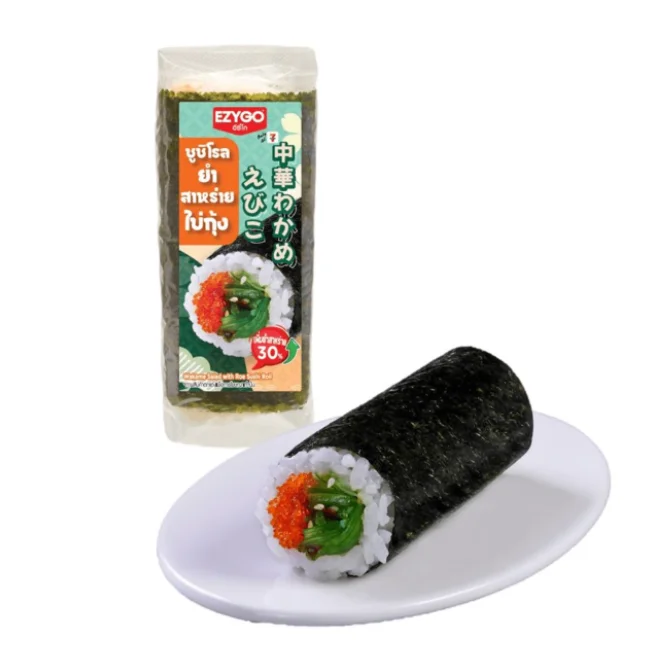 ซูชิโรลยำสาหร่ายไข่กุ้ง