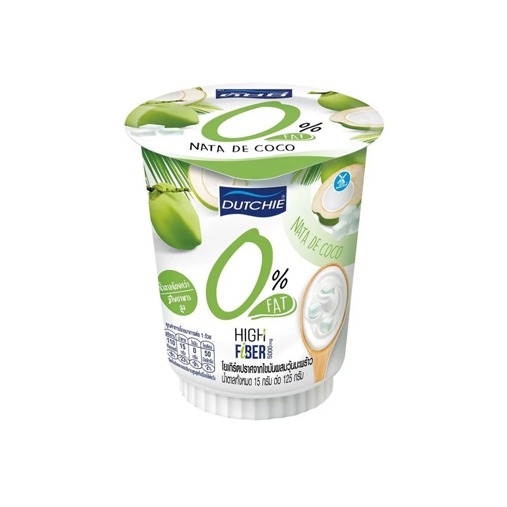 Hโยเกิร์ตดัชชี่ไขมัน0% 125 กรัม ผสมวุ้นมะพร้าว