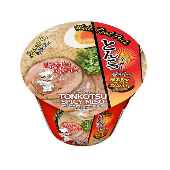 บะหมี่ชามลิตเติ้ลกุ๊ก รสทงคตสึสไปซี่ มิโซะ150ก