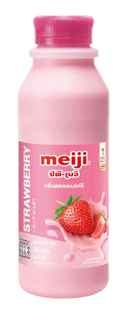 Hนมพาสฯเมจิ กลิ่นสตอเบอร์รี่ 450 มล.
