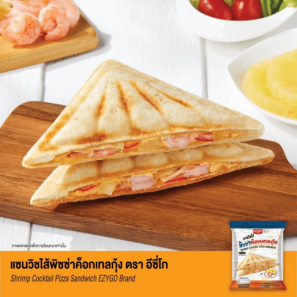 Hแซนวิชไส้พิซซ่าค็อกเทลกุ้ง