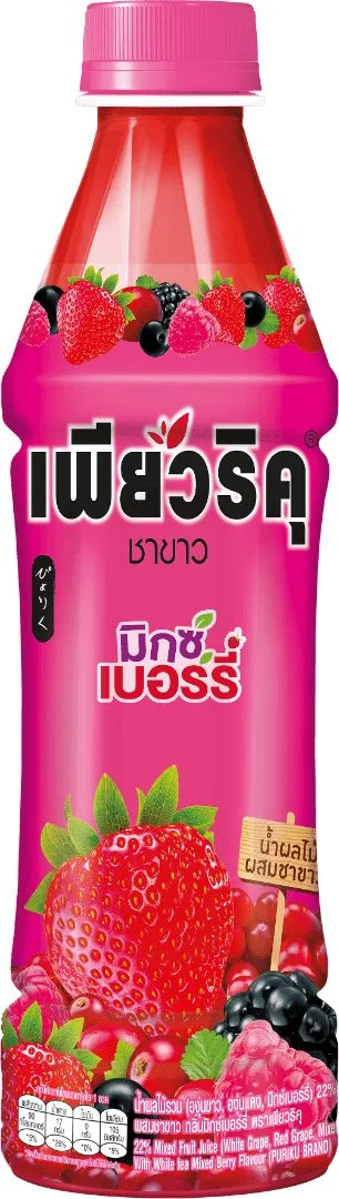 Hเพียวริคุฟรุ้ตไวท์ทีมิกซ์เบอร์รี่ 350 ML.