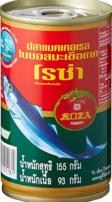 Hปลาแมคเคอเรลในซอสมะเขือเทศ ตราโรซ่า 155 กรัม ด.