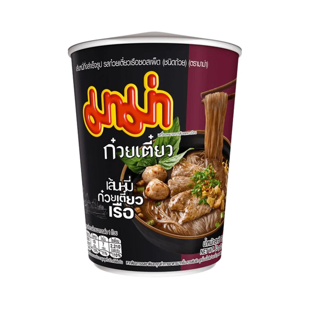 มาม่าคัพ เส้นหมี่ก๋วยเตี๋ยวเรือซอสเผ็ด 83 กรัม F1