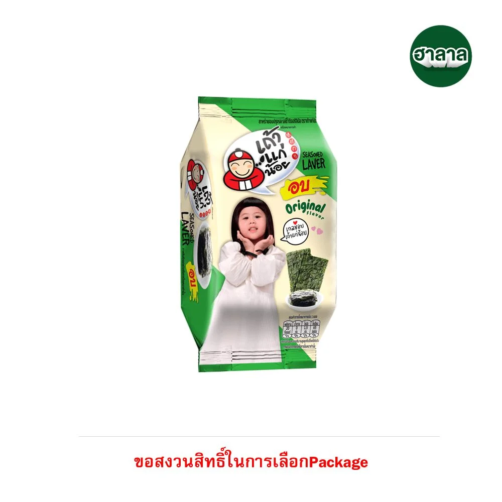 Hเถ้าแก่น้อยสาหร่ายอบรสออริจินัล 4 ก.