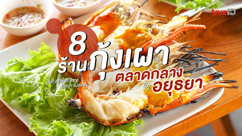 8 ร้านกุ้งเผา ตลาดกลาง อยุธยา 2025 กุ้งแม่น้ำตัวใหญ่ ราคาไม่แพง