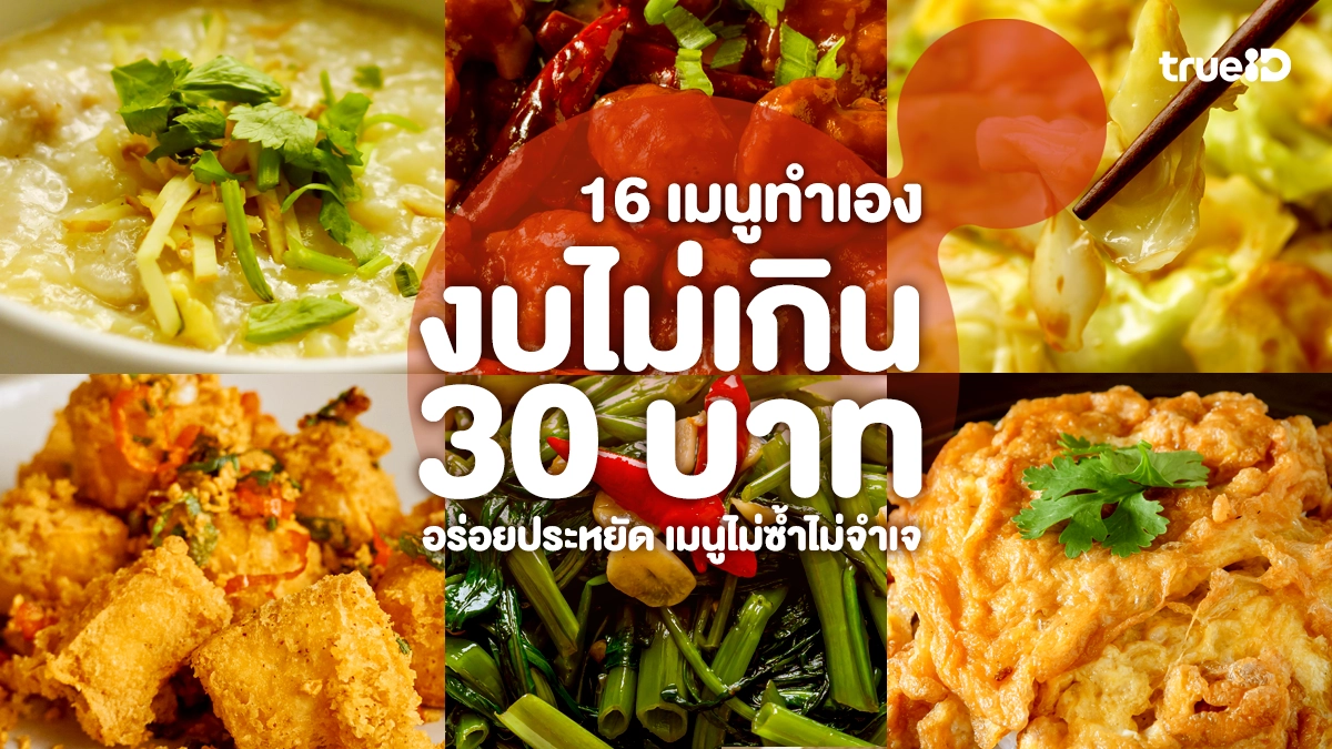 แจกสูตร 16 เมนูทำเองงบไม่เกิน 30 บาท อร่อยประหยัด เมนูไม่ซ้ำไม่จำเจ