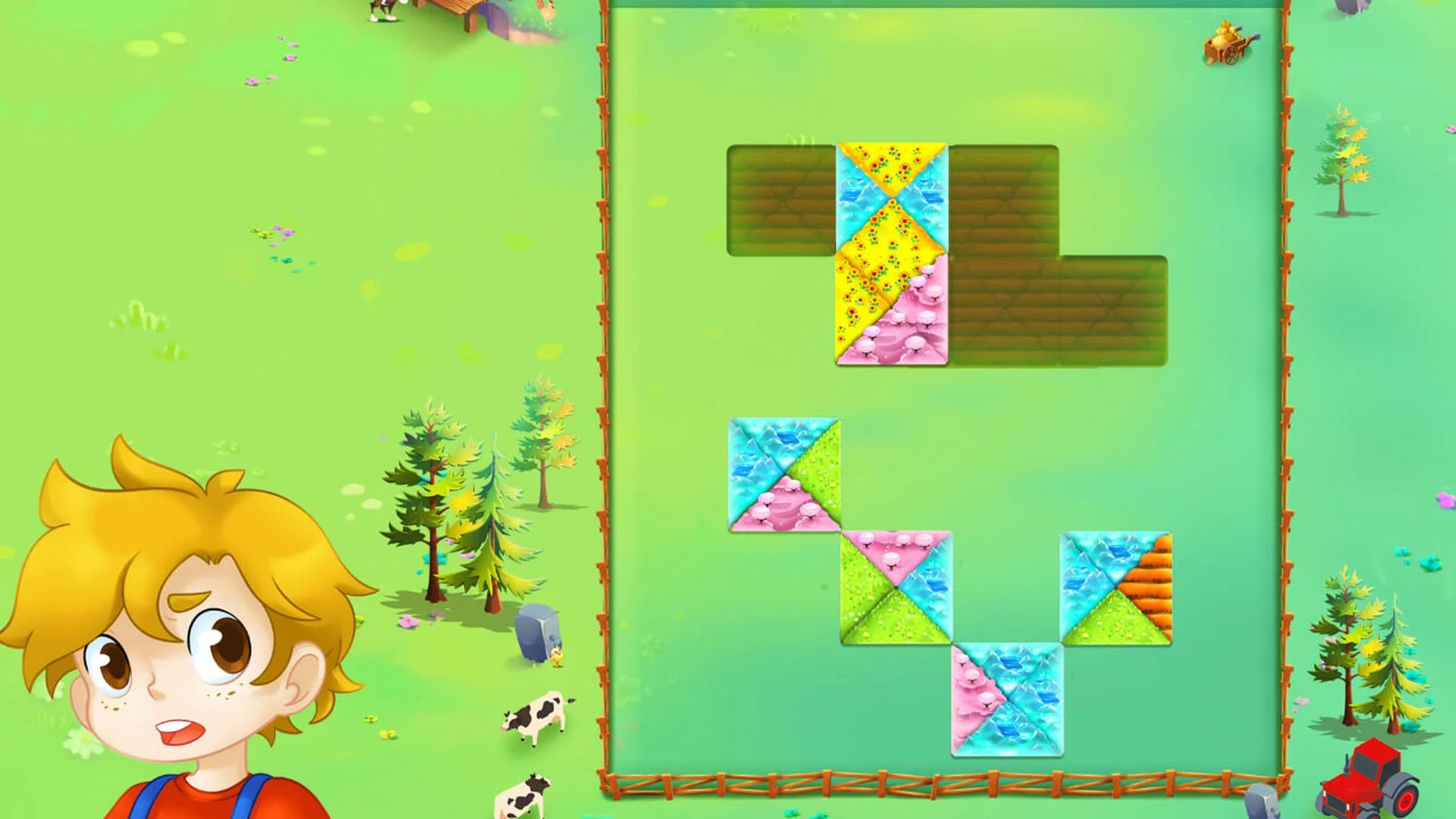 Happy Farm: field's puzzle screenshot 1