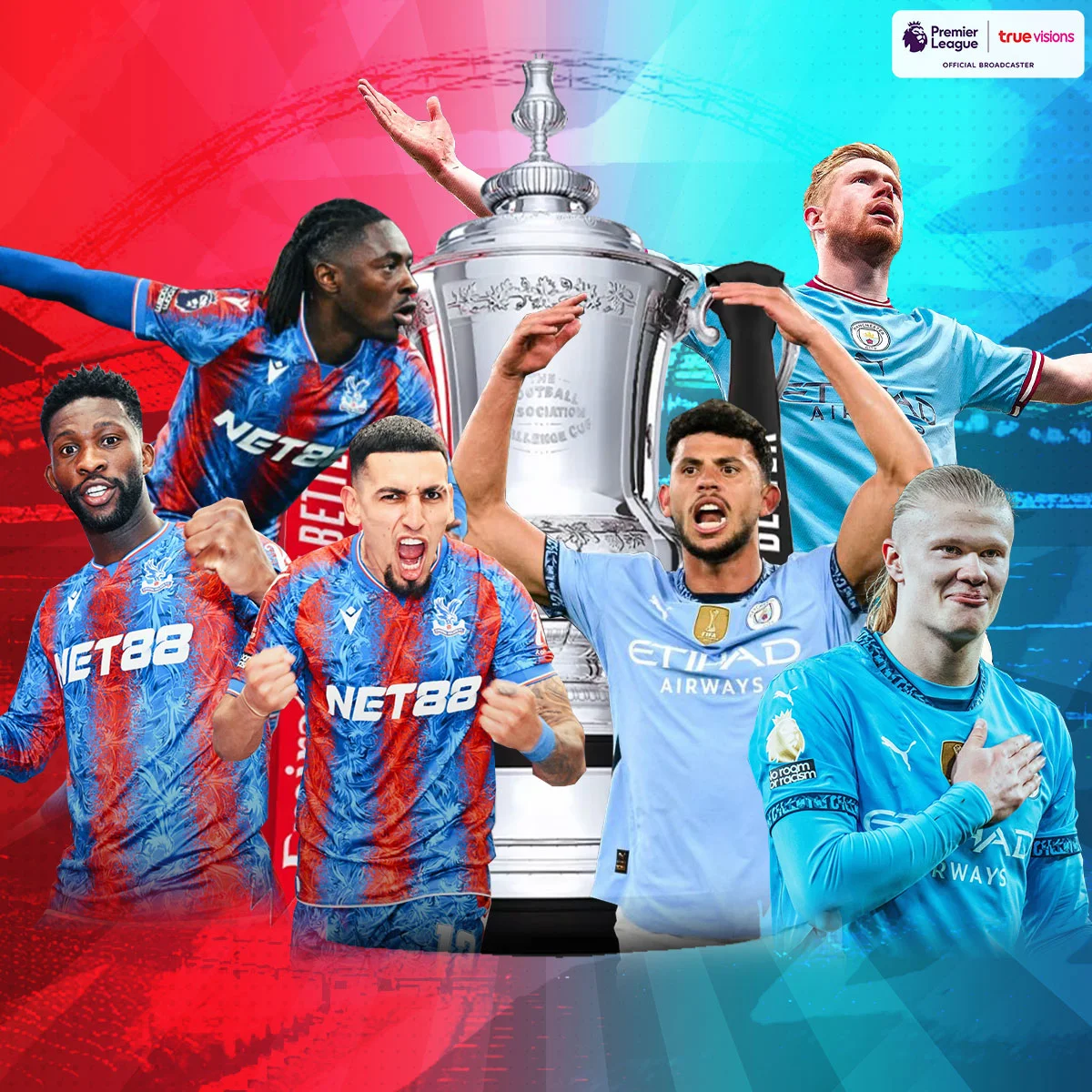 คลิกร่วมกิจกรรม คริสตัล พาเลซ พบ แมนซิตี้ ใครจะเป็นคนตีไข่แตกทำประตูแรกของแมตช์ชิงแชมป์นี้