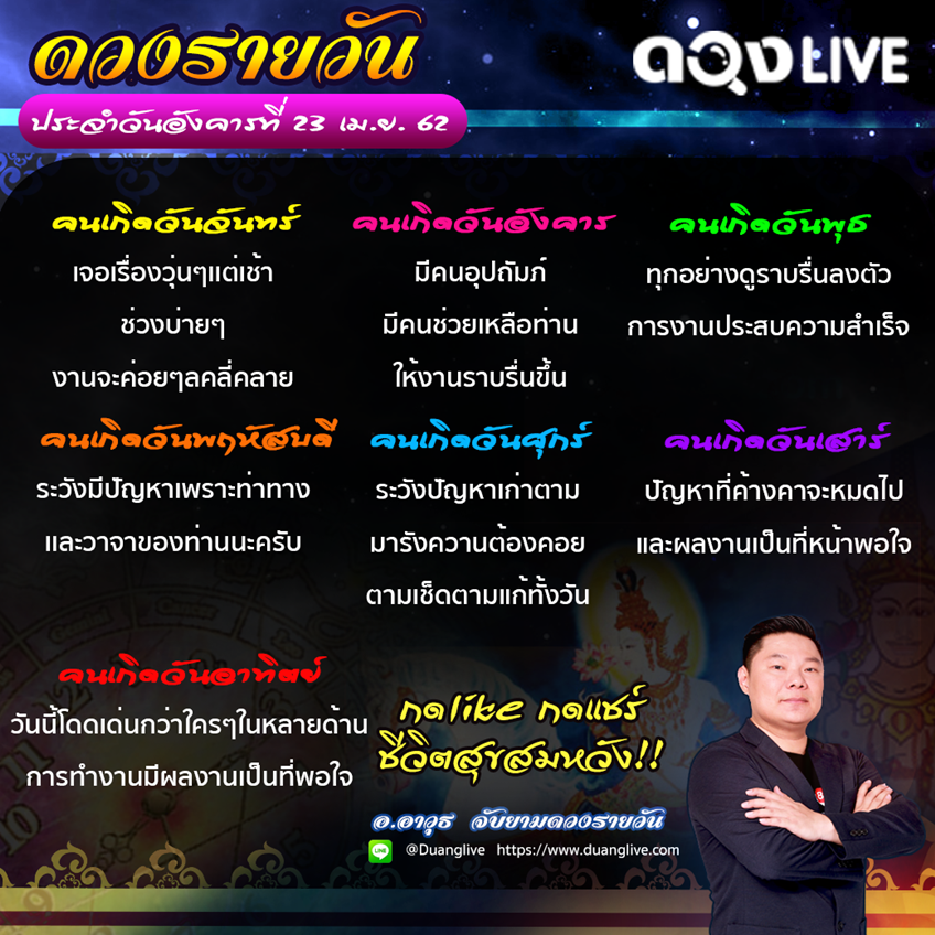 ดูดวง ดวงรายวัน ดวงlive