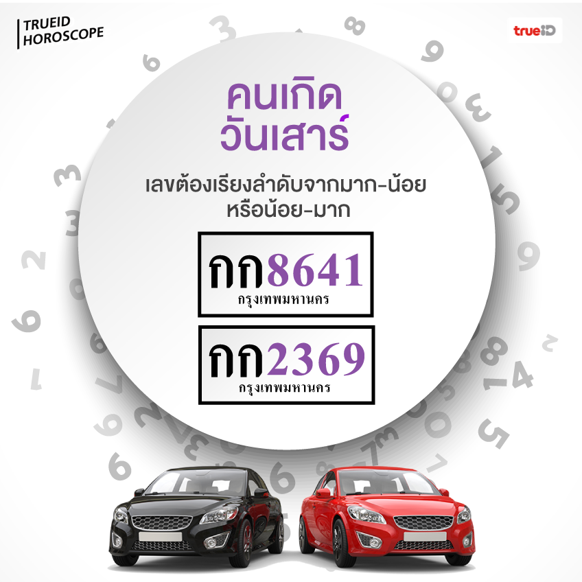 ทะเบียนรถมงคล วางอย่างไร เลือกอย่างไร ตามวันเกิด คนเกิดวันเสาร์