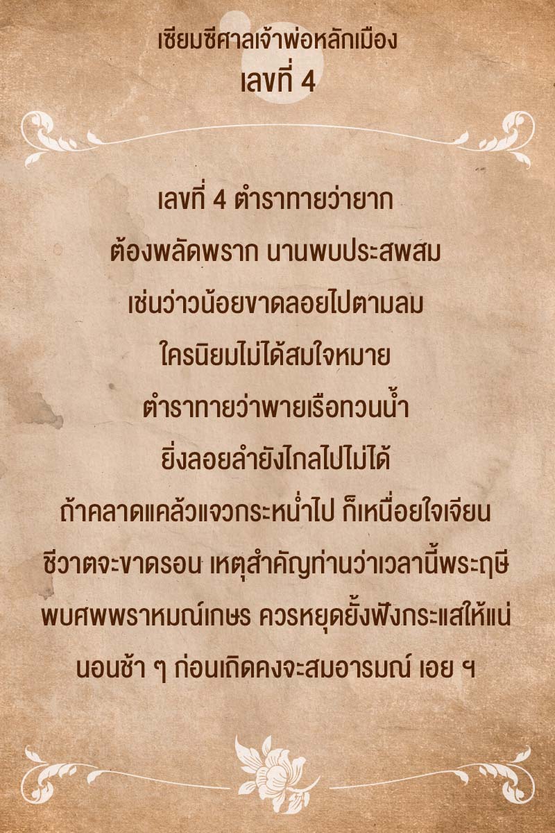 คำทำนาย เซียมซีศาลเจ้าพ่อหลักเมือง เสาหลักเมืองศักดิ์สิทธ... คำทำนาย เซียมซีศาลเจ้าพ่อหลักเมือง เสาหลักเมืองศักดิ์สิทธ...