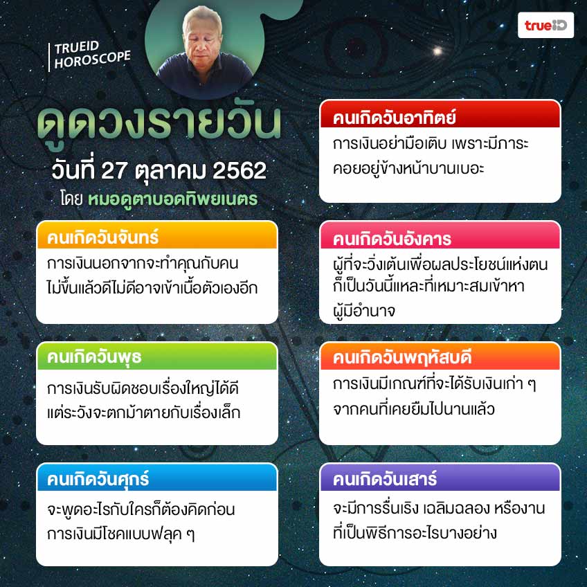 ดวงรายวัน ดวงวันนี้