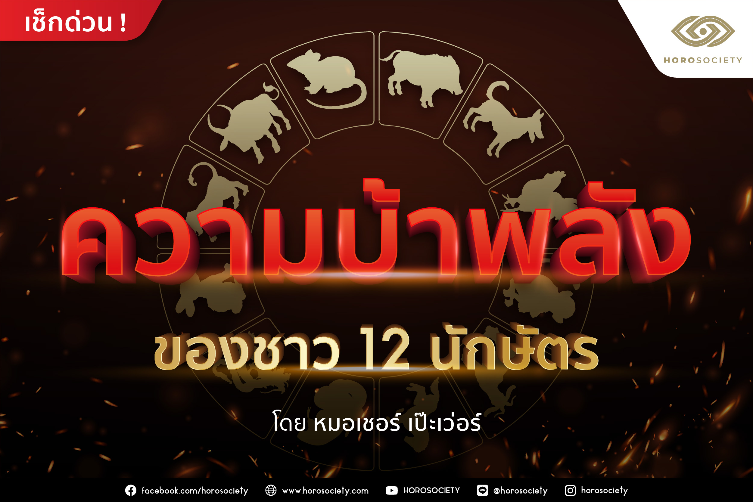 ความบ้าพลังของชาว 12 นักษัตร โดยหมอเชอร์ เป๊ะเว่อร์