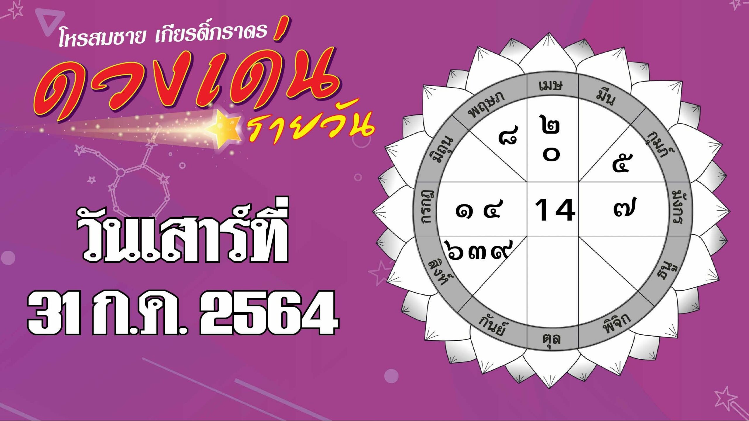 เปิดดวงเด่นวันเสาร์ที่ 31 ก.ค. ราศีใดงานหนักไร้ปัญหา ใช้ปัญญาแก้ไขได้ทุกสถานการณ์