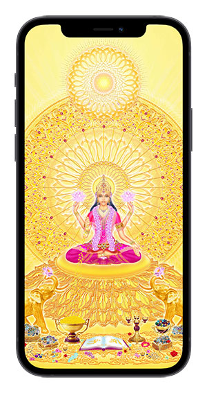 วอลเปเปอร์เสริมดวง ภาพพระแม่ลักษมี เสริมดวงความรักและการเงิน