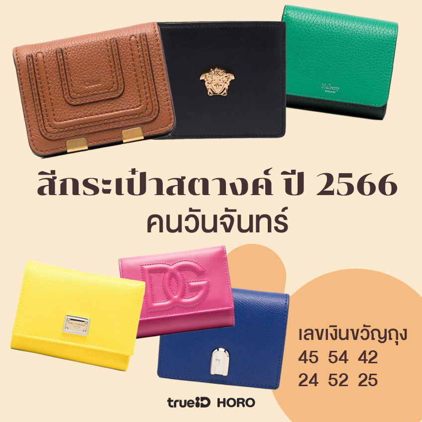 สีกระเป๋าสตางค์ตามวันเกิด 2566  สีกระเป๋าสตางค์ 2566 สีมงคล สีมงคลปี 2566