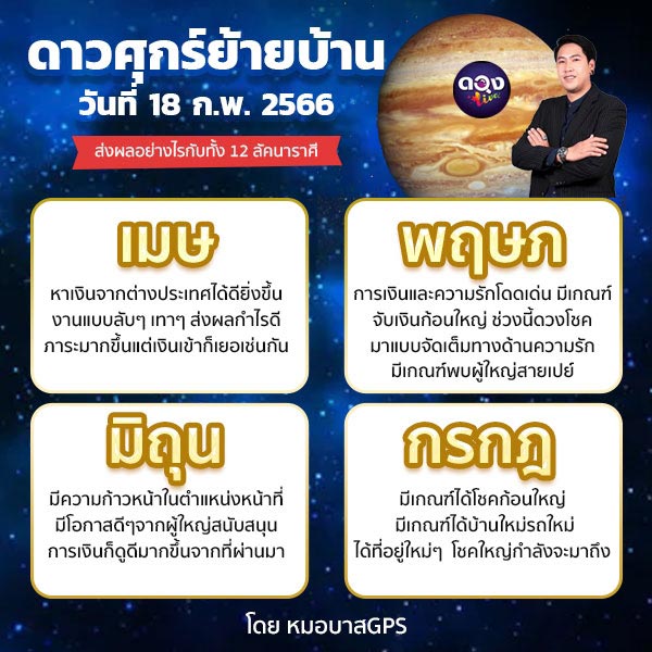 ดูดวง 12 ราศี เมื่อดาวศุกร์ย้าย ส่งผลอย่างไรกับทั้ง 12 ลั...