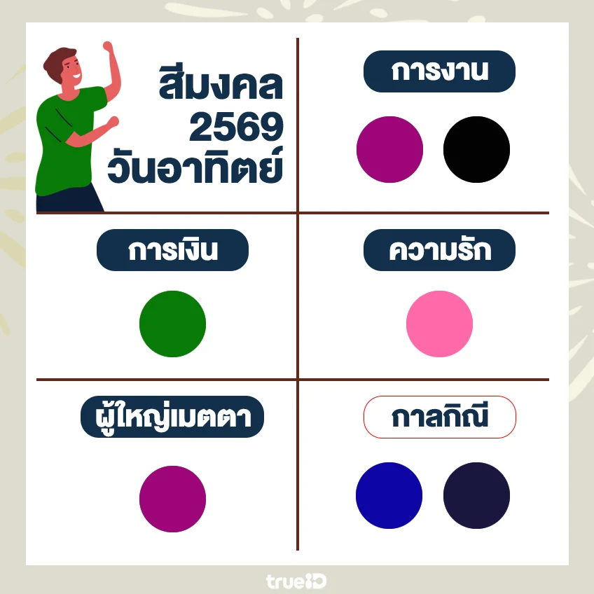 ตารางสีเสื้อมงคล 2569 / 2026 อัปเดตล่าสุด