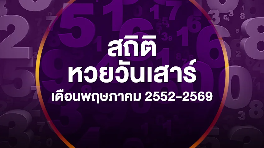 รวมสถิติหวยออกวันเสาร์ เดือนพฤษภาคม 2552-2569 หวยวันแรงงาน เลขไหนออกซ้ำบ่อยสุด