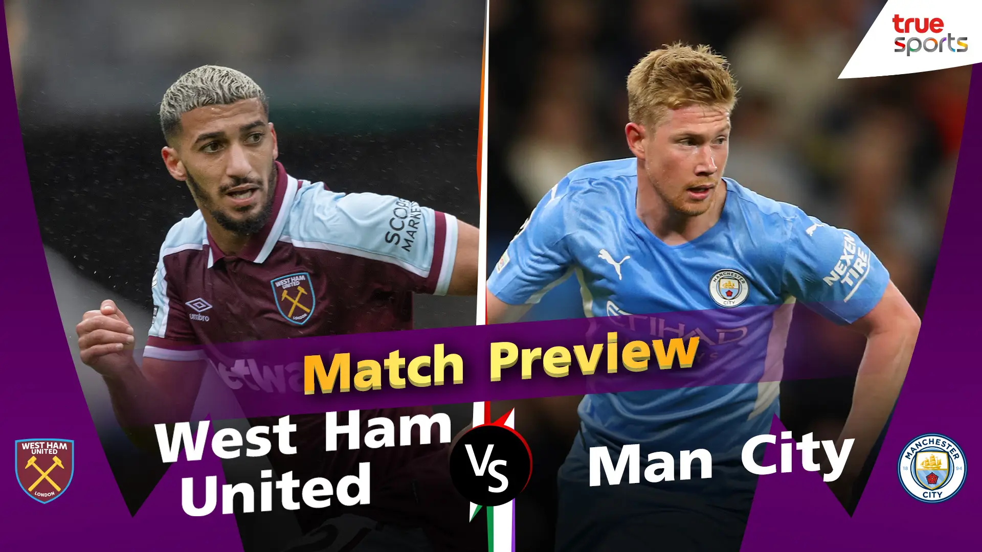 พรีเมียร์ลีก พรีวิวก่อนแข่ง สัปดาห์ที่37 | West Ham vs Man City