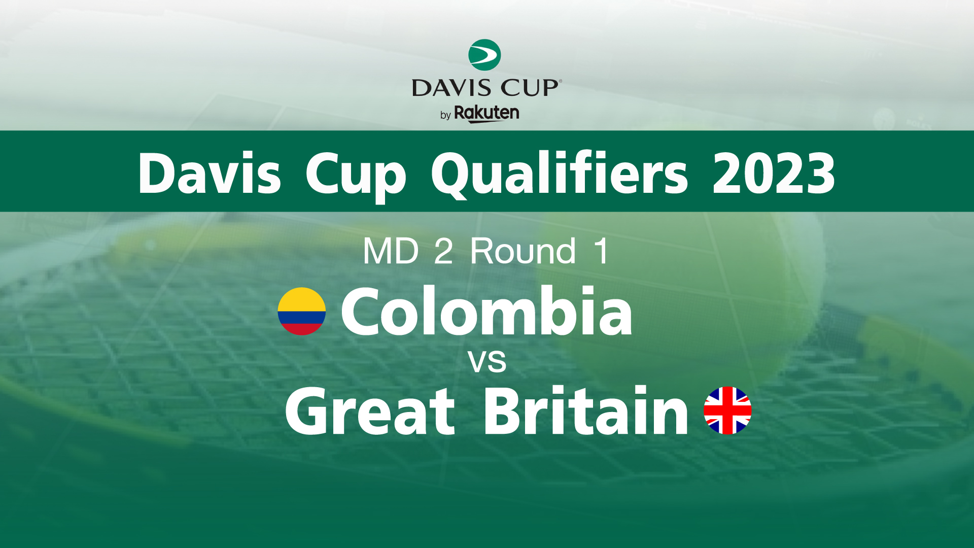 Colombia VS Great Britain MD 2 Round 1 Davis Cup Qualifiers Watch