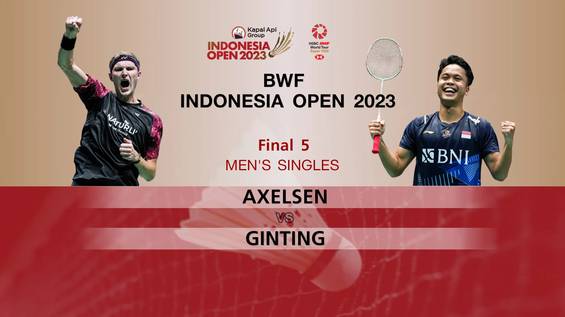 BWF Indonesia Open 2023 075Final5 Axelsen VS Ginting (Men's Singles