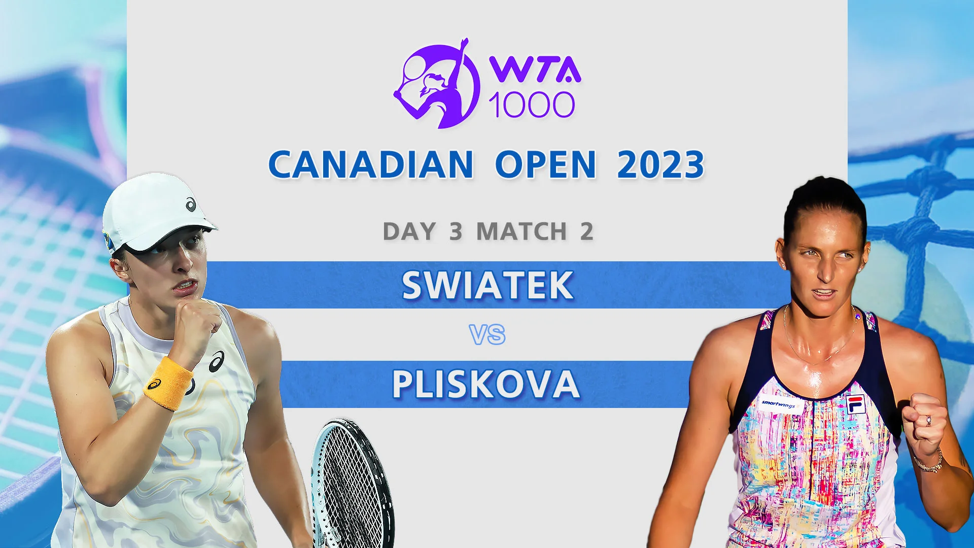 WTA 1000 Canadian Open 2023 013Day 3 Match 2 Swiatek VS Pliskova 10