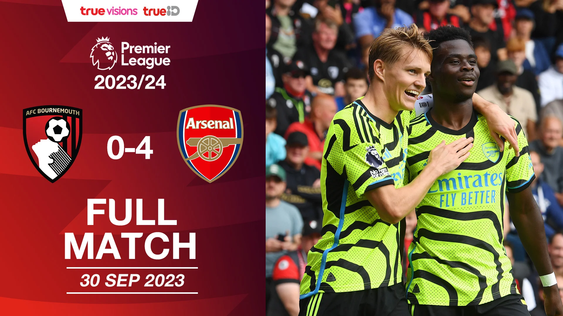 2023-24 Premier League - Arsenal Vs Bournemouth