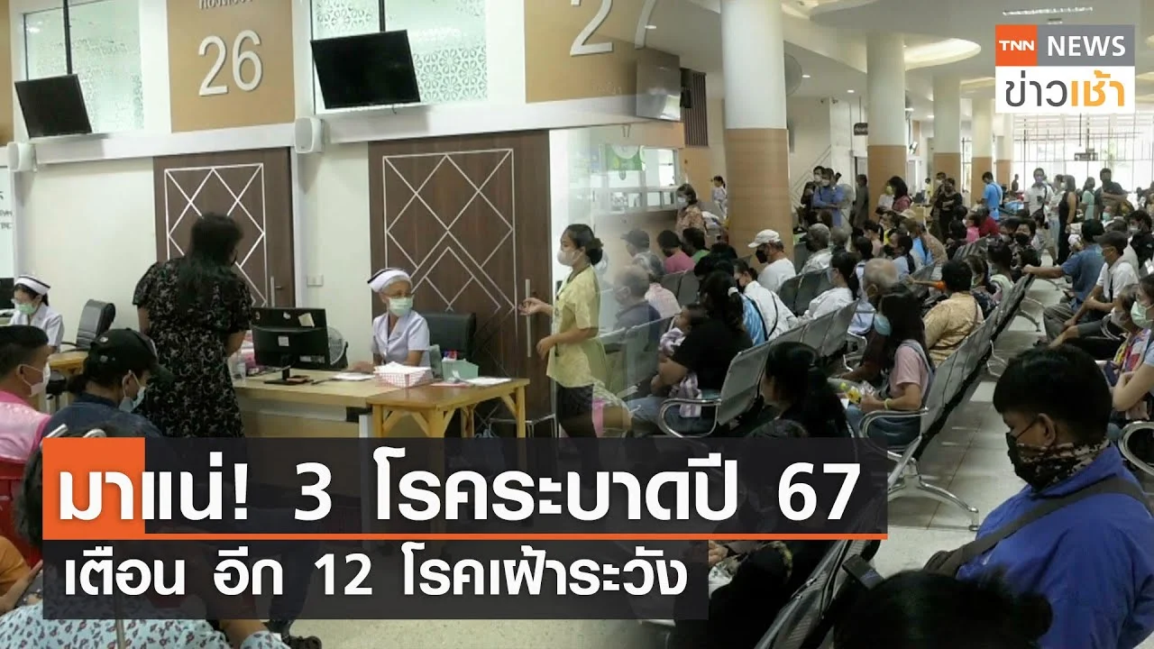 มาแน่! 3 โรคระบาดปี 67 เตือน อีก 12 โรคเฝ้าระวัง L TNN News ข่าวเช้า L ...