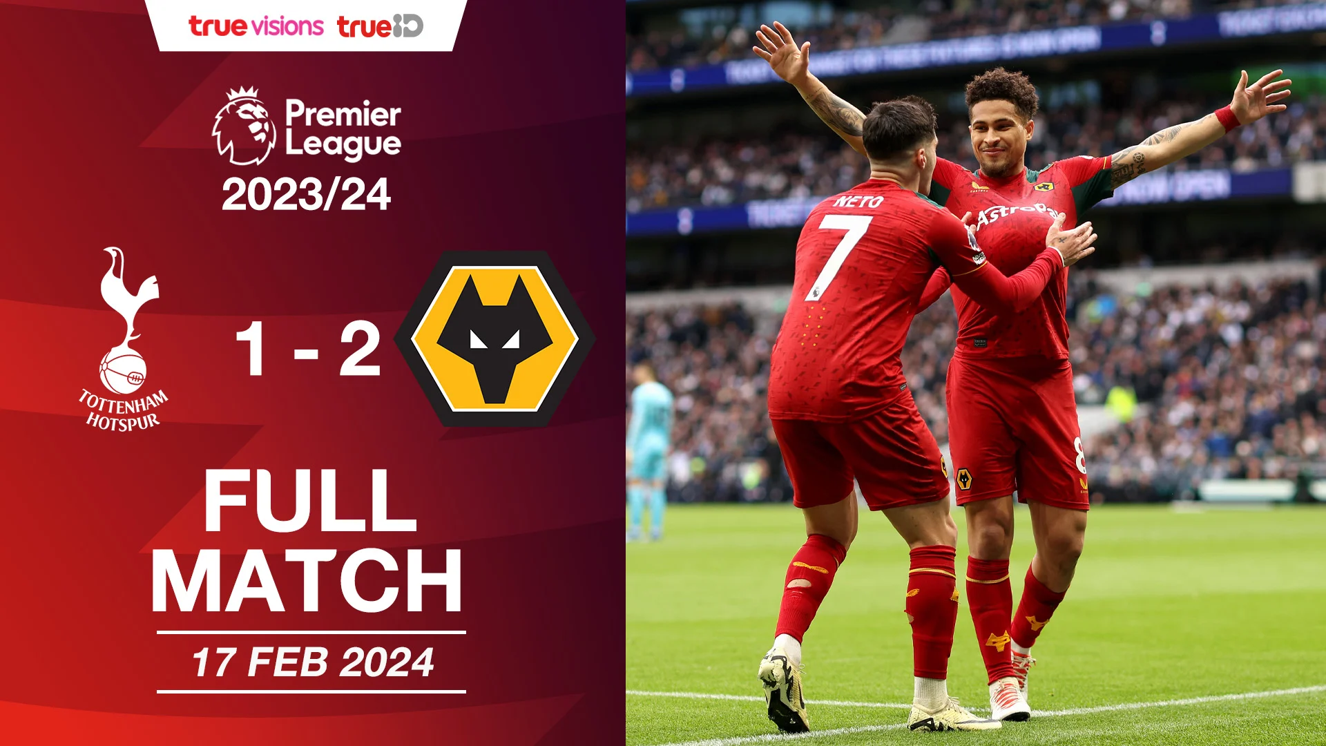 Tottenham Hotspur VS Wolverhampton : EPL 2023/24 Full Match - Watch ...