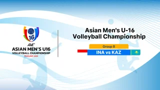 อินโดนีเซีย พบ คาซัคสถาน รอบแบ่งกลุ่ม วอลเลย์บอลยุวชนชาย รุ่นอายุต่ำกว่า 16 ปี ชิงชนะเลิศแห่งเอเชีย ครั้งที่ 2 (13 ก.ค.)
