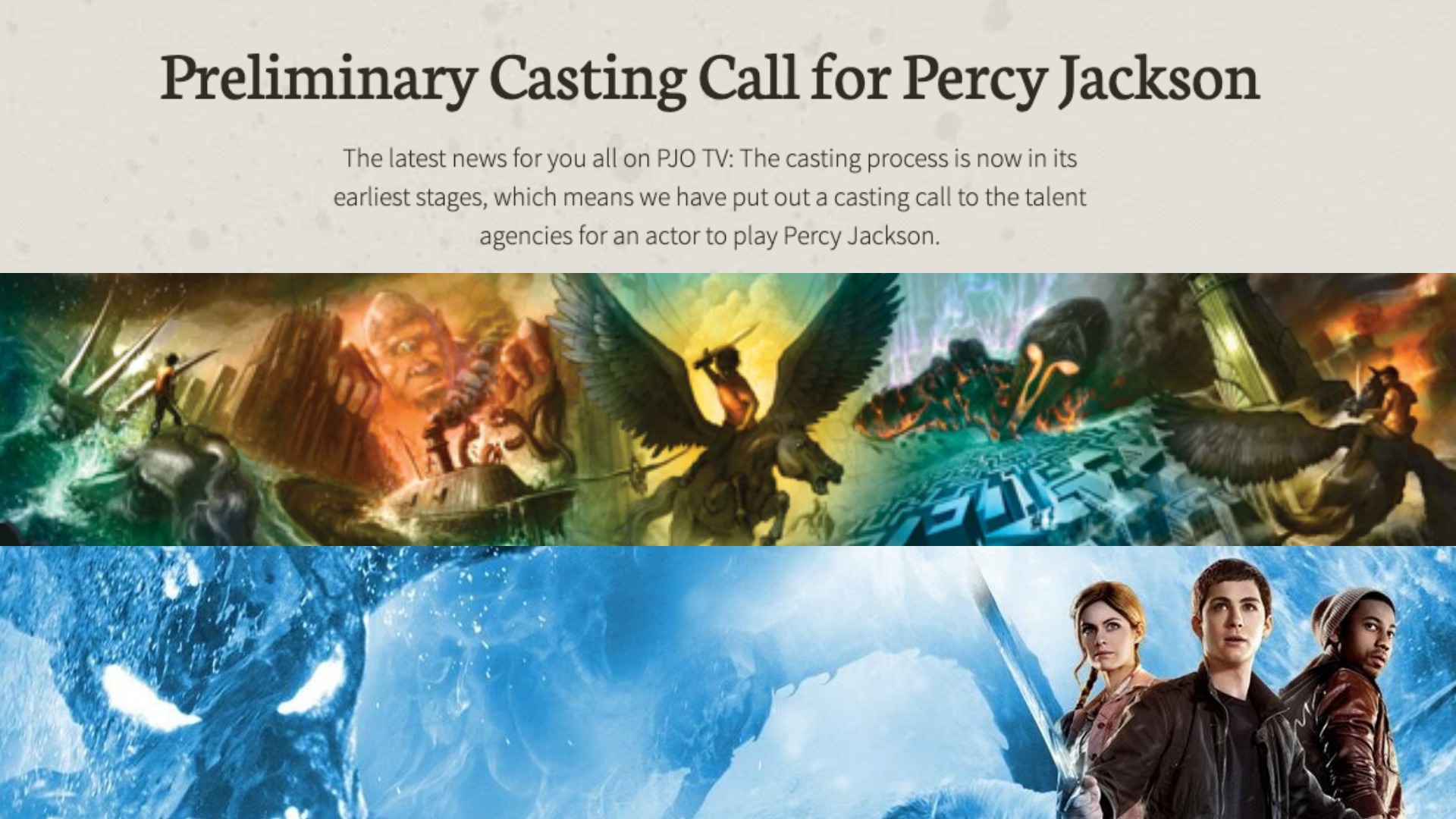 percy jackson tv series casting call