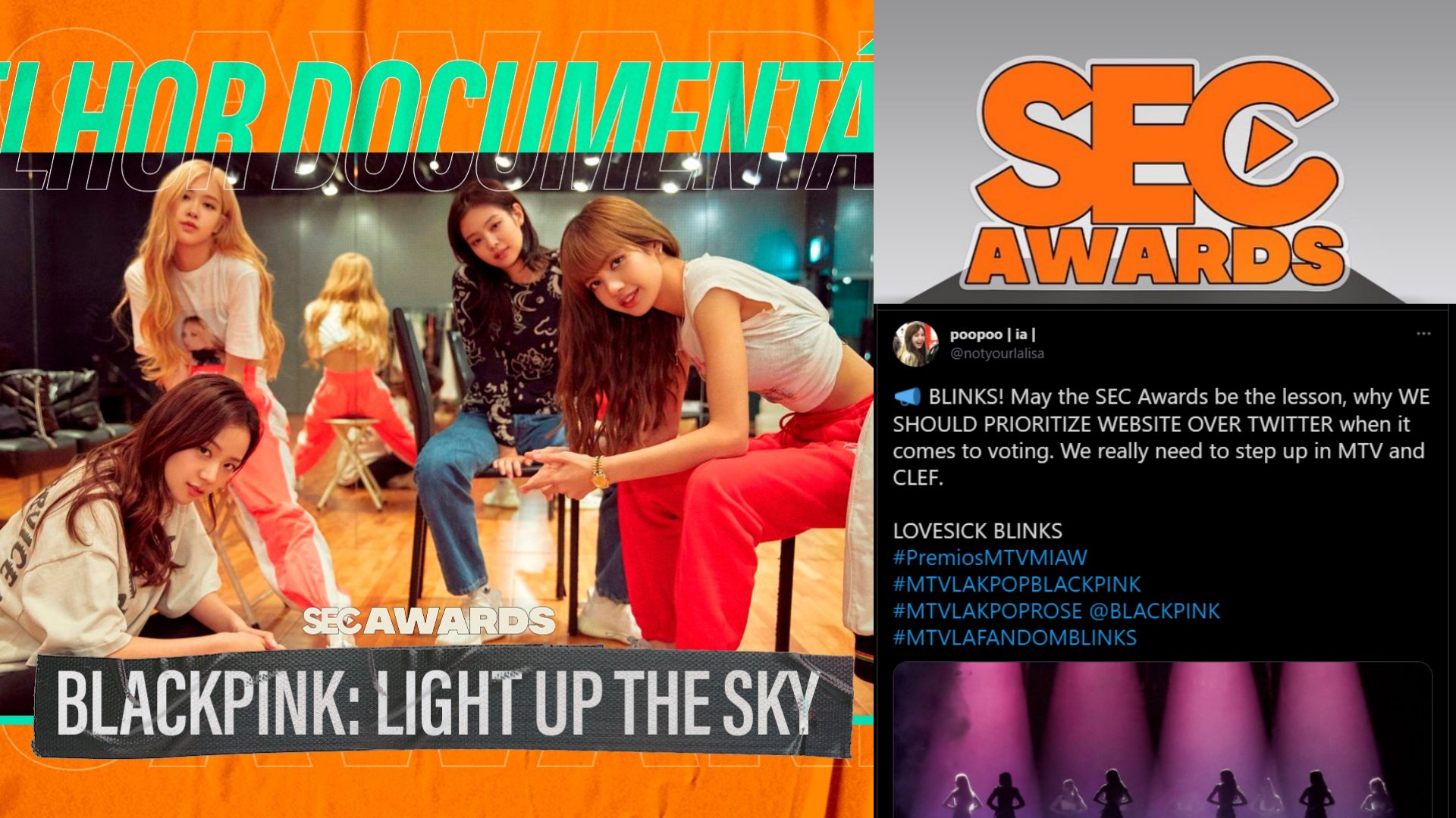 Blackpink’s ‘Light Up The Sky’ won Best Documentary at the 2021 SEC