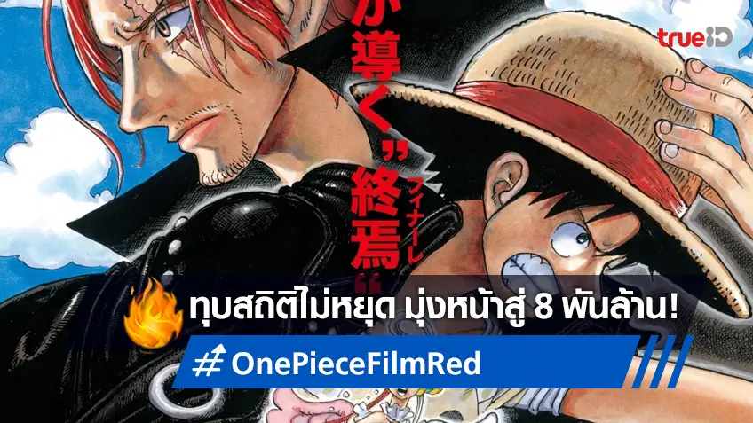 "One Piece Film: Red" ทุบสถิติไม่หยุด! ก้าวขึ้นแท่นรายได้สูงสุดในตระกูลหนังวันพีซ