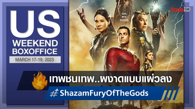 [US Boxoffice] ศึกเทพชนเทพ "Shazam! Fury of the Gods" ซิวแชมป์แบบแผ่วลง