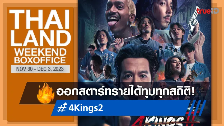 [Thailand Boxoffice] กลับมากระหึ่มโว้ย! "4Kings 2" เปิดตัวท็อปฟอร์มยิ่งกว่าภาคที่แล้ว