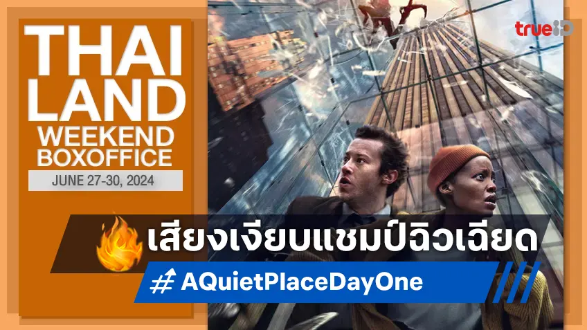 [Thailand Boxoffice] ขับเคี่ยวสูสี "A Quiet Place: Day One" แซงขึ้นแชมป์ฉิวเฉียด