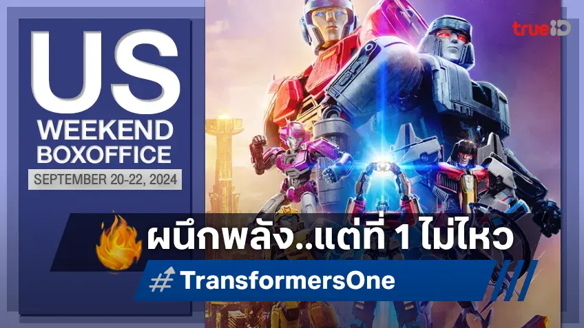 [US Boxoffice] รวมพลังประจัญบาน "Transformers One" รีวิวปัง แต่สู้ผีขี้จุ๊ยยังไม่ไหว