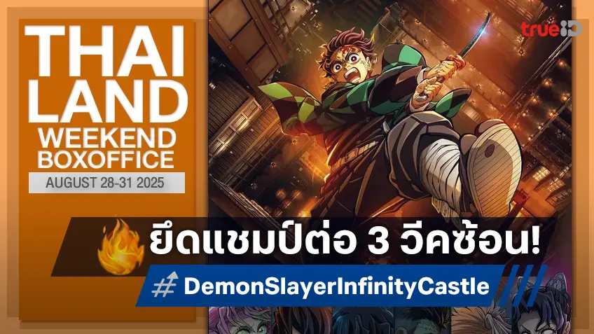 [Thailand Box Office] ยังไร้ขอบเขต "ดาบพิฆาตอสูร" ผงาดยึดแชมป์สัปดาห์ที่ 3 ซ้อน