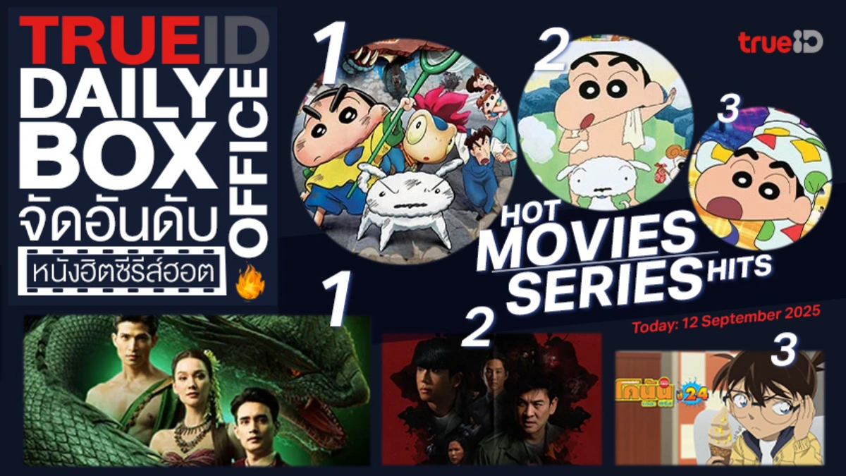 TrueID Daily Boxoffice จัดอันดับหนัง-ซีรีส์ออนไลน์สุดฮิตประจำวัน